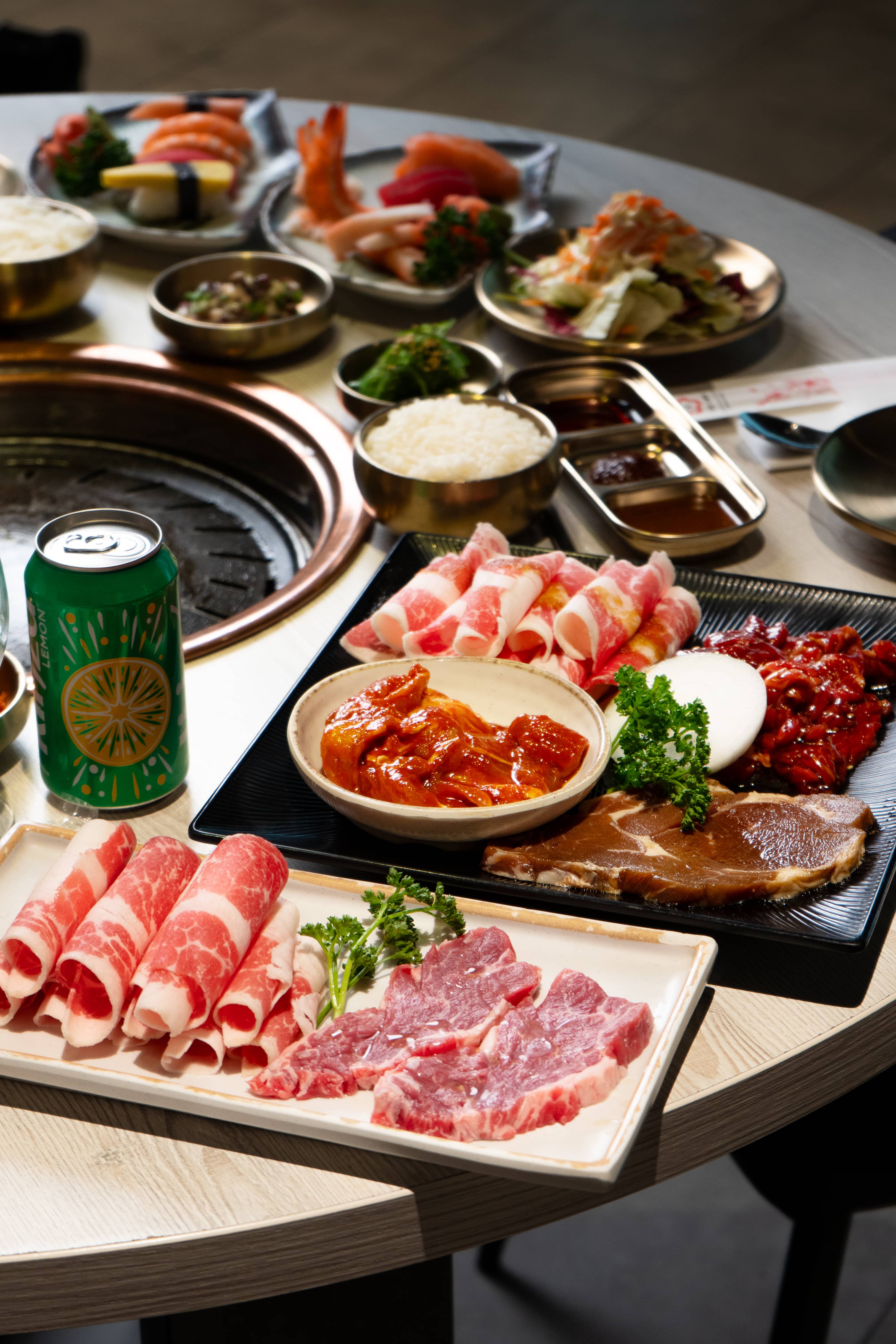 Yee Hwa Korean BBQ buffet spread